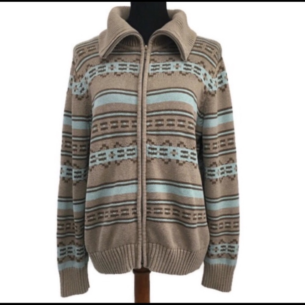 Pendleton Fair Isle Zip Sweater